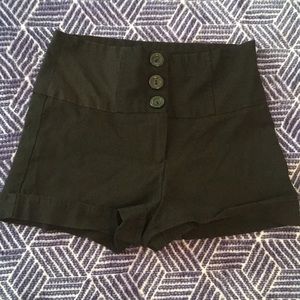 Black high waisted shorts